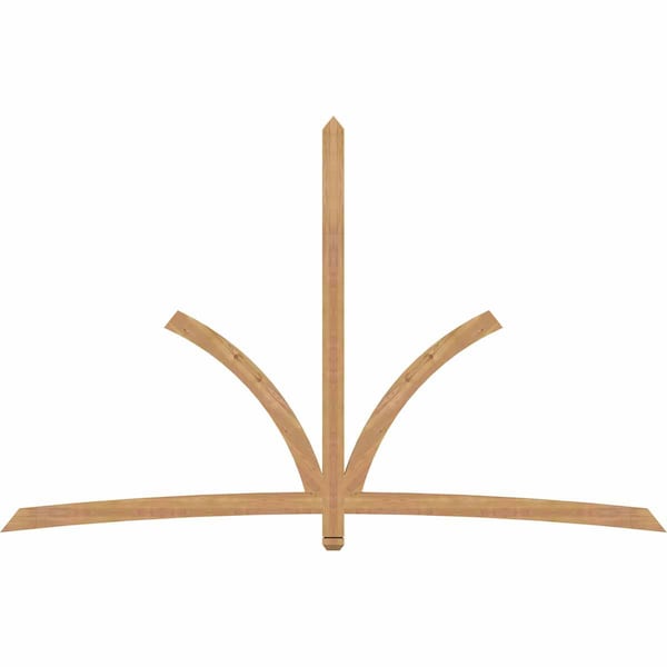 Ekena Millwork Davenport Timber Gable Bracket, Western Red Cedar, 108"W x 68"H x 1 1/2"D x 3 1/2"F, 15/12 Pitch GBW108X68X0204DAV00SWR - main